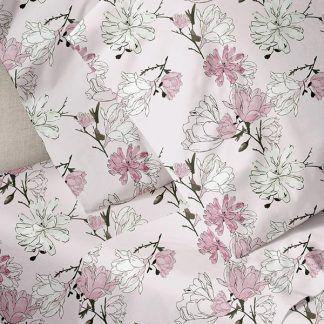 Sunshine Παπλωματοθήκη Menta Εμπριμέ 070 Pink Μονή (170χ250)