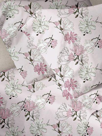 Sunshine Παπλωματοθήκη Menta Εμπριμέ 070 Pink Μονή (170χ250)