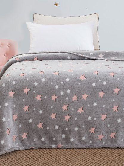 Sunshine Κουβέρτα φωσφοριζέ κούνιας Stars Pink 110cm χ 140cm