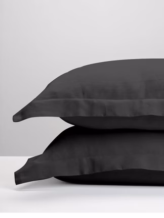 Μαξιλαροθήκες Oxford Satin Dark Grey 50x70