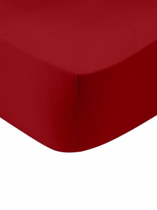 Κατωσέντονο Cotton Feelings με λάστιχο 113 Red Μονό (100x200+30)