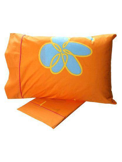 Sunshine Σετ Σεντόνια Cotton Feelings εμπριμέ 129 Orange Μονό (160x260)