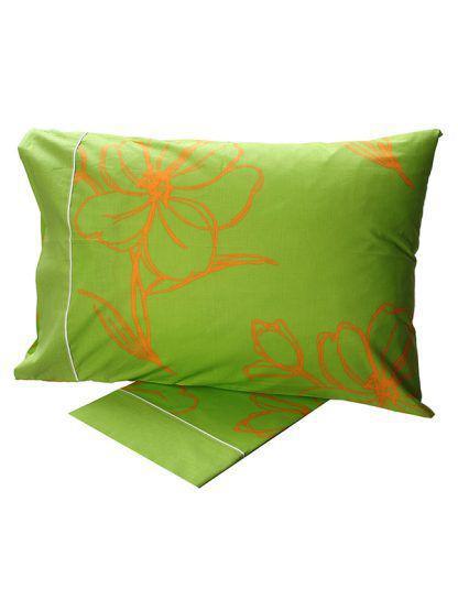Sunshine Σετ Σεντόνια Cotton Feelings εμπριμέ 537 Green Μονό (160x260)