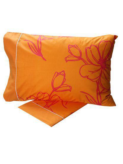 Sunshine Σετ Σεντόνια Cotton Feelings εμπριμέ 537 Orange Μονό (160x260)