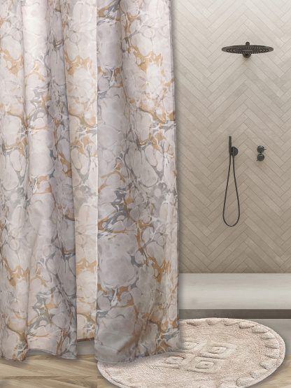 Palamaiki Κουρτινα Μπανιου Με 12 Κρικους 180x180 Shower Curtain Beam
