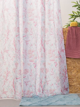 Palamaiki Κουρτινα Μπανιου Με 12 Κρικους 180x180 Shower Curtain Bouquet