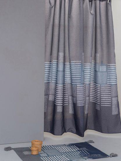 Palamaiki Κουρτινα Μπανιου Με 12 Κρικους 180x180 Shower Curtain Skyline