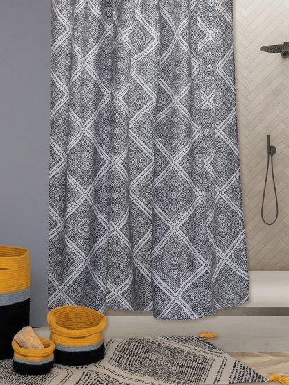 Palamaiki Κουρτινα Μπανιου Με 12 Κρικους 180x180 Shower Curtain Tiles