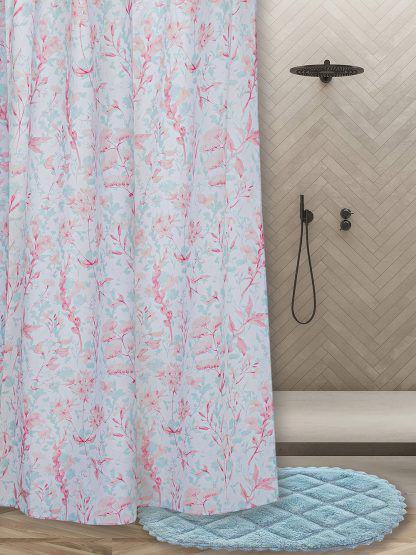 Palamaiki Κουρτινα Μπανιου Με 12 Κρικους 180x200 Shower Curtain Bouquet