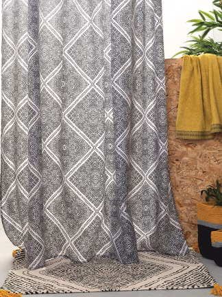 Palamaiki Κουρτινα Μπανιου Με 12 Κρικους 180x200 Shower Curtain Tiles