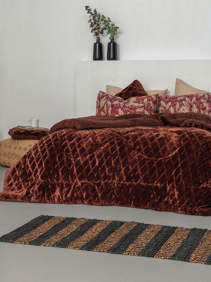 Palamaiki Διακοσμητικη Μαξιλαροθήκη Nadine 50x50 Nadine/2 Bordeaux