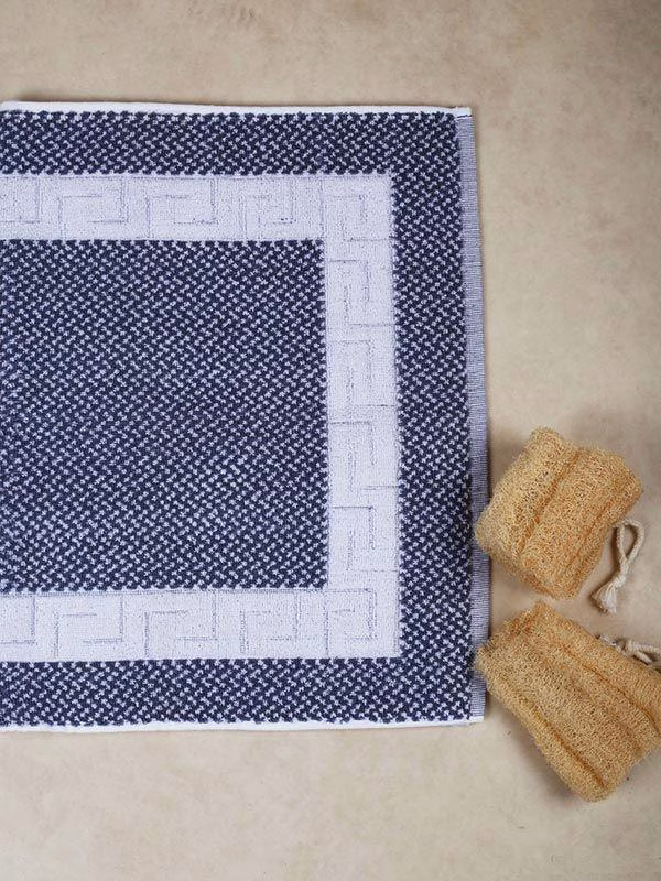 Πατάκι μαίανδρος Grey/White 50x75 Πατάκι μαίανδρος Grey/White 50x75