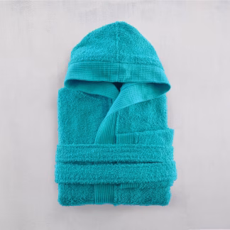 Twist - Τιρκουαζ Μπουρνουζι Παιδικο Με Κουκουλα Τιρκουαζ 14-16