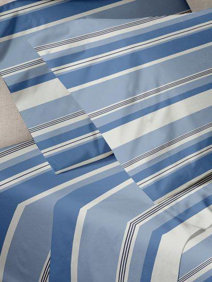 Sunshine Σετ Σεντόνια Menta Εμπριμέ 550 Blue Μονο (160x250)