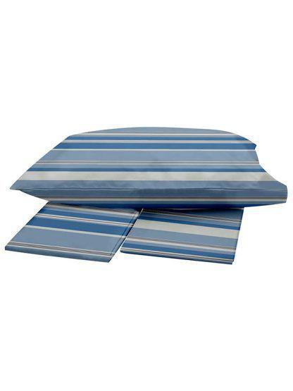 Sunshine Σετ Σεντόνια Menta Εμπριμέ 550 Blue Μονο (160x250)