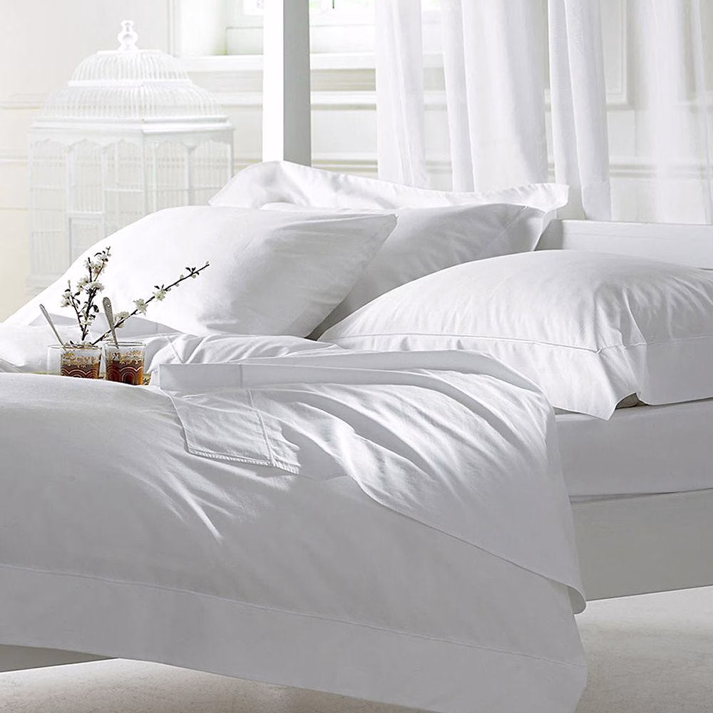 LINO ΠΑΠΛΩΜΑΤΟΘΗΚΗ VIVARA 100/100 WHITE 240X260 144TC LINO ΠΑΠΛΩΜΑΤΟΘΗΚΗ VIVARA 100/100 WHITE 240X260 144TC
