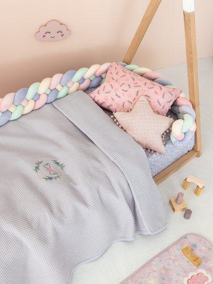 Palamaiki Κουβέρτα Πικέ Αγκαλιάς Baby Blankets 80X110 CANDY LILAC