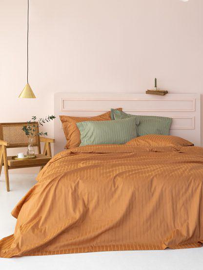 Palamaiki Σετ Υπέρδιπλα Σεντόνια 240x270 Sateen Riga CARAMEL