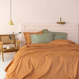 Palamaiki Σεντόνι Υπέρδιπλο 240x270 Sateen Riga CARAMEL