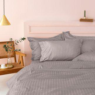Palamaiki Σεντόνι Υπέρδιπλο 240x270 Sateen Riga GREY