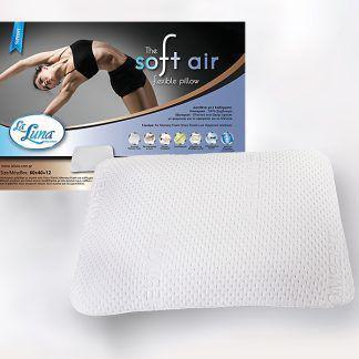 La Luna Μαξιλάρι Ανατομικό The Soft Air flexible Memory Foam pillow  60x40x12 Λευκό