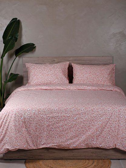 Sunshine Σετ Σεντόνια Cotton Feelings 2044 Pink Μονό (165x270)