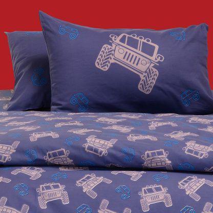 Melinen Home Σετ Μαξιλαροθηκεσ Trucks Blue Kids Line 50X70