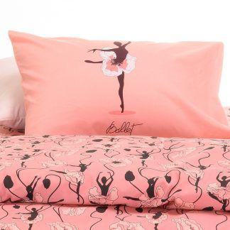 Melinen Home Σετ Μαξιλαροθηκεσ Dance Pink Kids Line 50X70