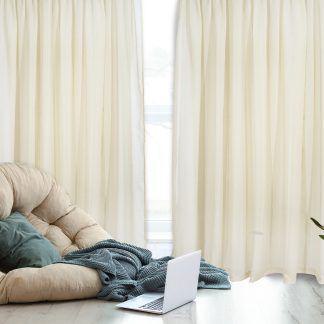 Das Home Κουρτινα 300Χ270 Με Τρεσα 2193 Μπεζ Μπεζ