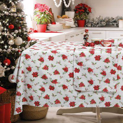 Das Home Christmas Τραπεζομαντηλο 140Χ240 0625 Κοκκινο - Μπεζ Κοκκινο - Μπεζ
