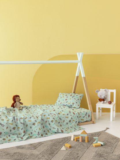 Palamaiki Σετ Μονά Σεντόνια Floufi 170x265 FF101 Χωρίς Λάστιχο