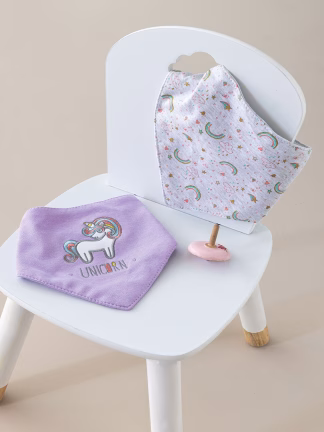 Σετ Σαλιάρες μπαντάνα New Baby NB0140 GIRL