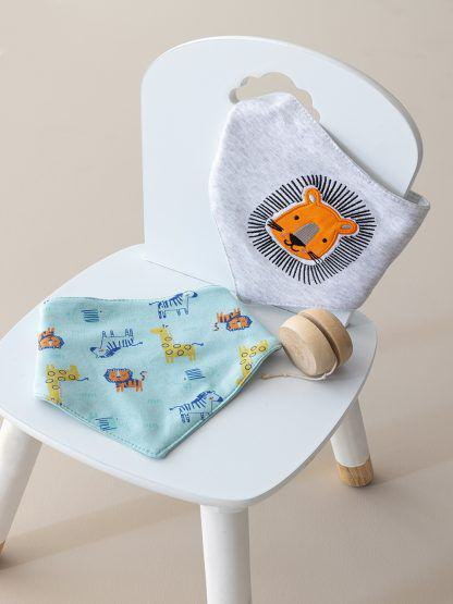 Palamaiki Σετ Σαλιάρες μπαντάνα New Baby NB0140 BOY