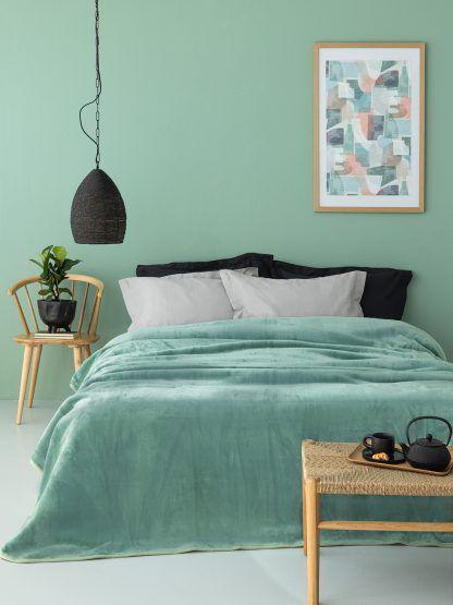 Palamaiki Κουβέρτα Βελουτέ 220x240 DREAM VELOUR/3 GREEN