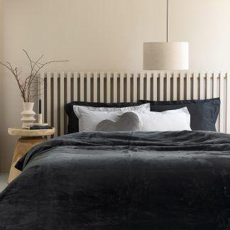 Palamaiki Κουβέρτα Fleece 160x220 FANI BLACK BLACK