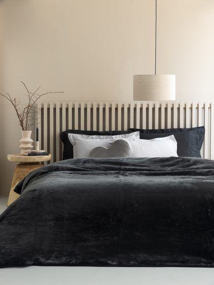 Palamaiki Κουβέρτα Fleece 220x240 FANI BLACK BLACK