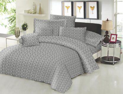 Ζεύγος μαξιλαροθήκες ΚΟΜΒΟΣ Cotton Line Printed Fern Grey 50x70