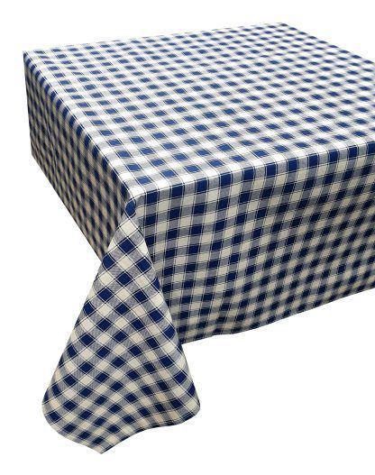 Τραπεζομάντηλο ΚΟΜΒΟΣ Καρό Polycotton Design-1 Blue 140x220