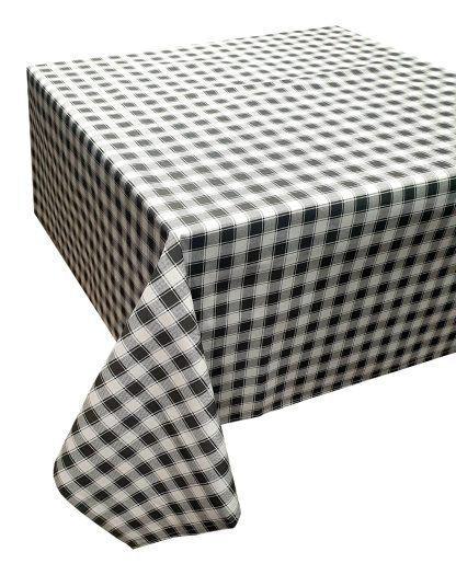 Τραπεζομάντηλο ΚΟΜΒΟΣ Καρό Polycotton Design-1 Grey 140x220