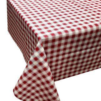 Τραπεζομάντηλο ΚΟΜΒΟΣ Καρό Polycotton Design-1 Red 140x220
