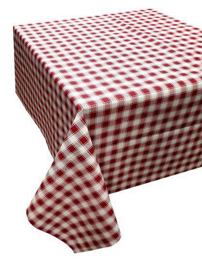Τραπεζομάντηλο ΚΟΜΒΟΣ Καρό Polycotton Design-1 Red 140x220