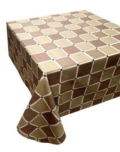 Τραπεζομάντηλο ΚΟΜΒΟΣ Καρό Polycotton Design-2 Olive 140x220