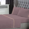 Σετ Σεντόνια Μονόχρωμα Με Φυτίλι Polycotton 50/50 TC144 Wood Rose Μονά 170×270