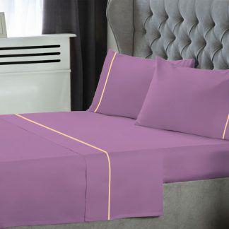 Σετ Σεντόνια LeBlanc Μονόχρωμα με Φυτίλι Polycotton 50/50 TC144 Lilac Υπέρδιπλα 240x270