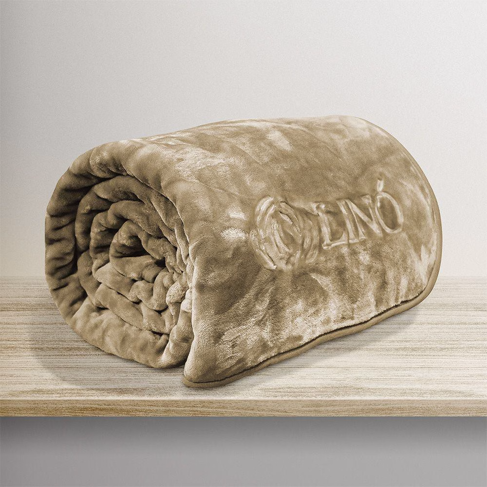 LINO ΚΟΥΒΕΡΤΑ VELLUT MOCCA 220X240 LINO ΚΟΥΒΕΡΤΑ VELLUT MOCCA 220X240