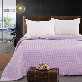 Κουβέρτα Μονόχρωμη Μονή Fleece Art 11553 160x220 Λιλά