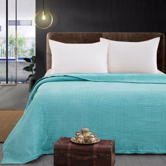 Κουβέρτα Μονόχρωμη Μονή Fleece Art 11554 160x220 Τυρκουαζ