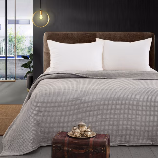 Κουβέρτα Μονόχρωμη Μονή Fleece Art 11555 160x220 Γκρι