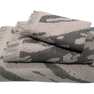 Πετσέτα Le Blanc Πεννιέ Ζακάρ 525gr/m2 NAXOS Grey Προσώπου 50x90