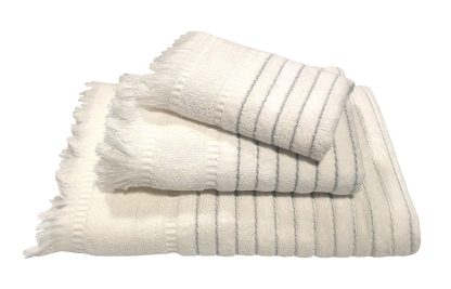 Πετσέτα Le Blanc Πεννιέ Ζακάρ 550gr/m2 PAROS White Χειρός 30x50